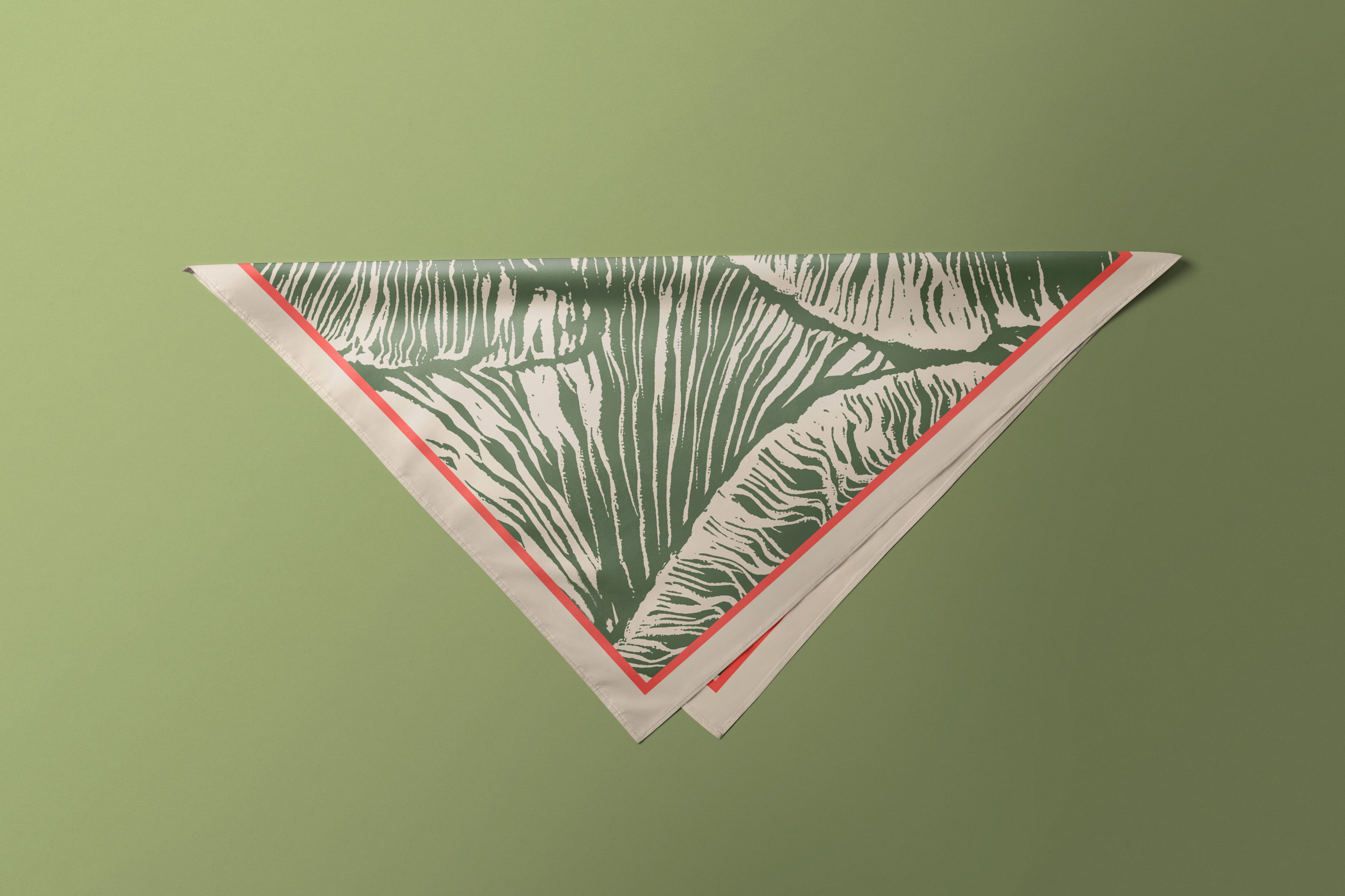 Green Beige Pattern - SatinSscarf