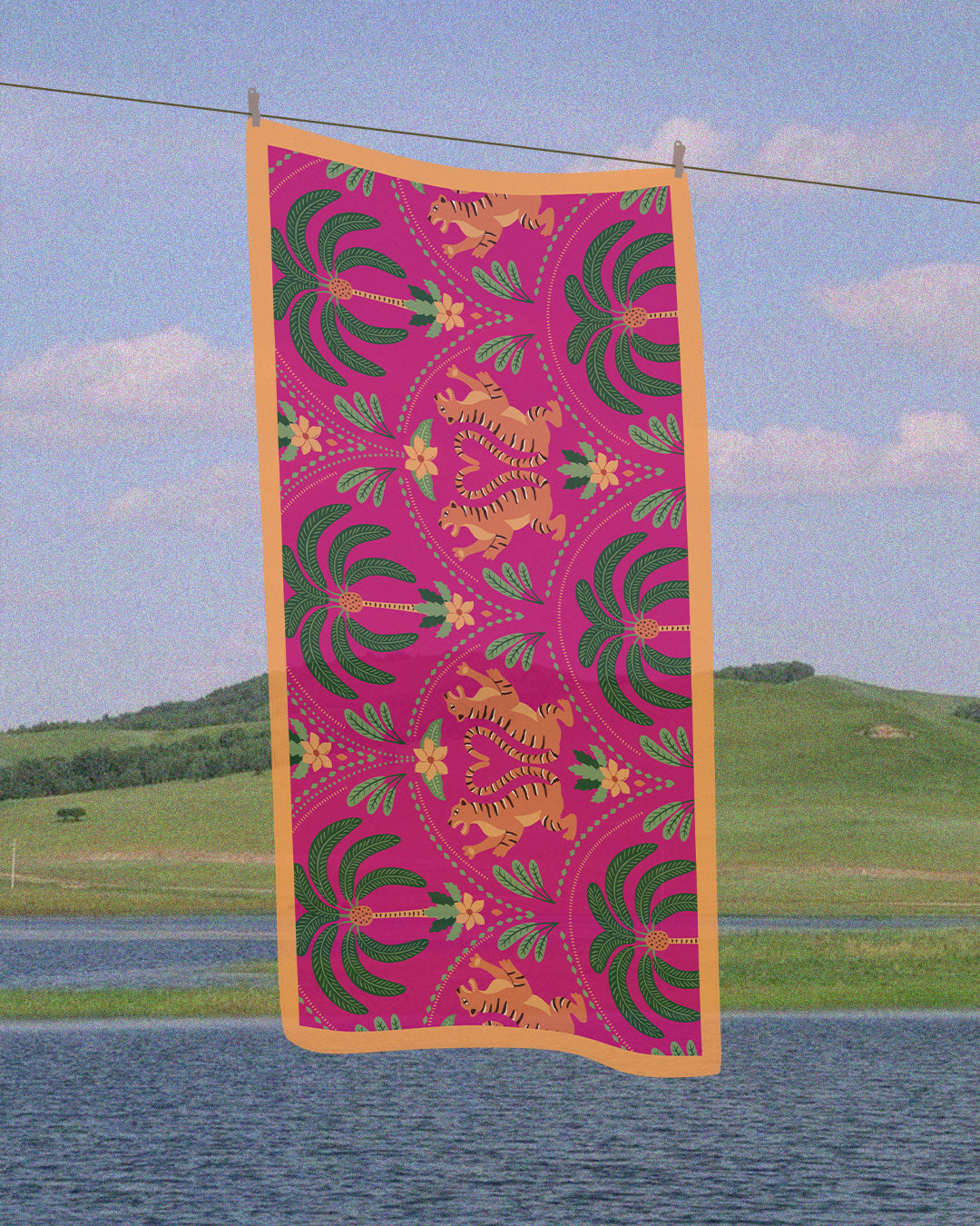 Multi Pink Tiger - Chiffon Coverups