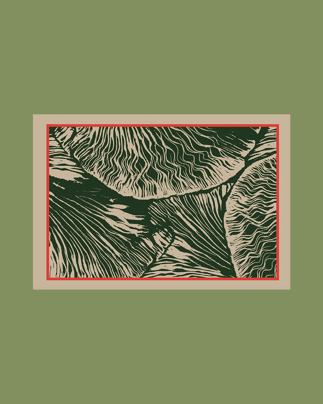 Green Beige Pattern - Chiffon coverups