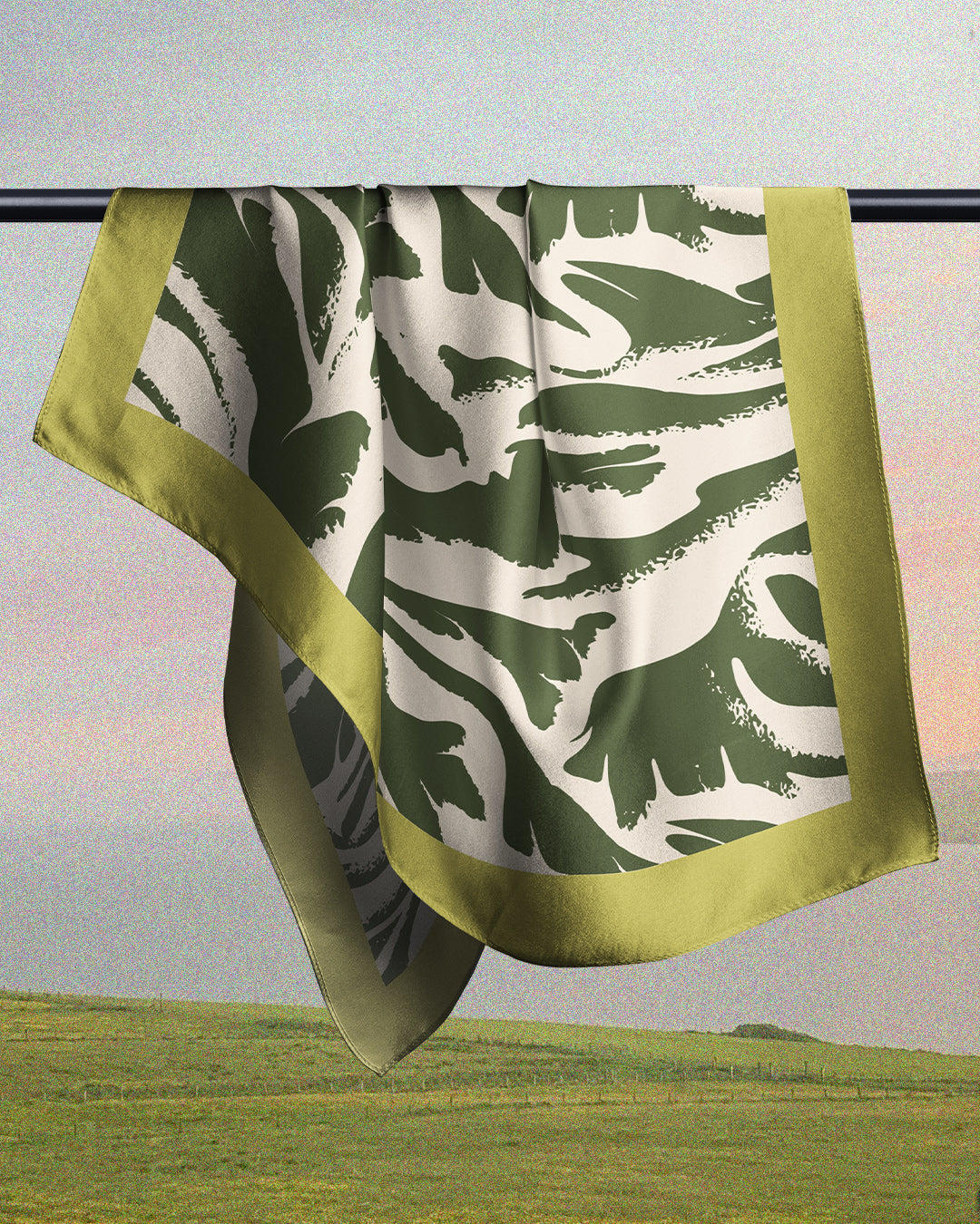 Green White Pattern - Satin Coverups
