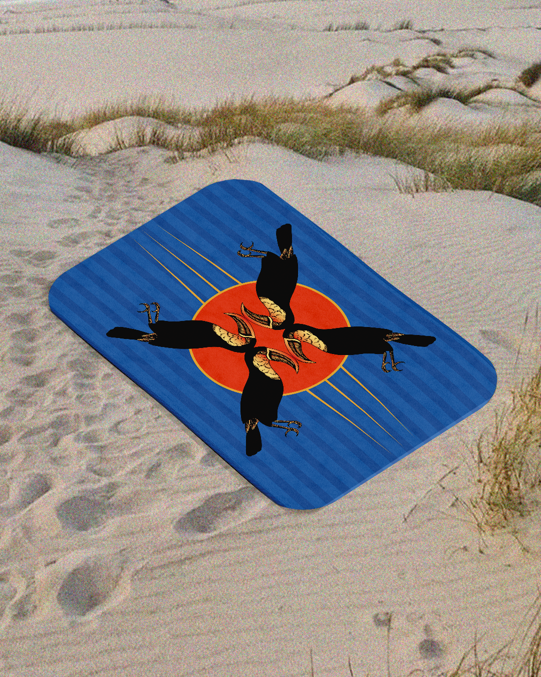 Blue Parrot - Beach Mat
