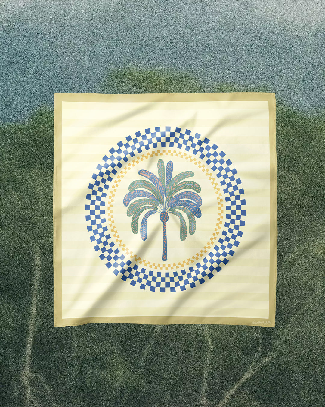 Pastel Palm - Satin Scarf