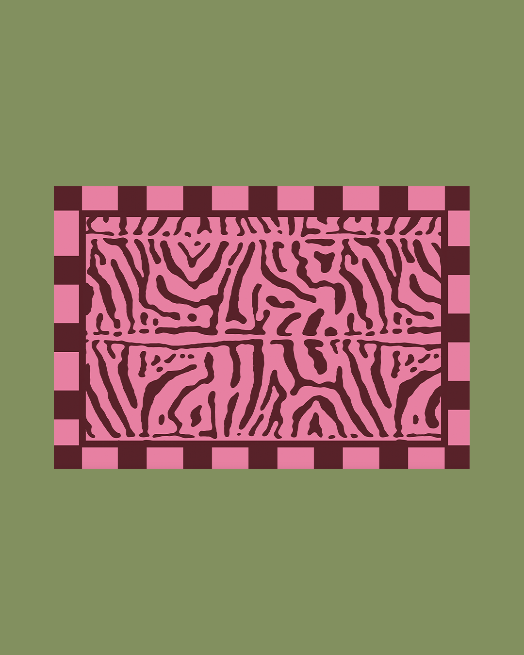 Pink Maroon Pattern - Chiffon Coverups