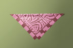 Pink Maroon Pattern - Satin Scarf