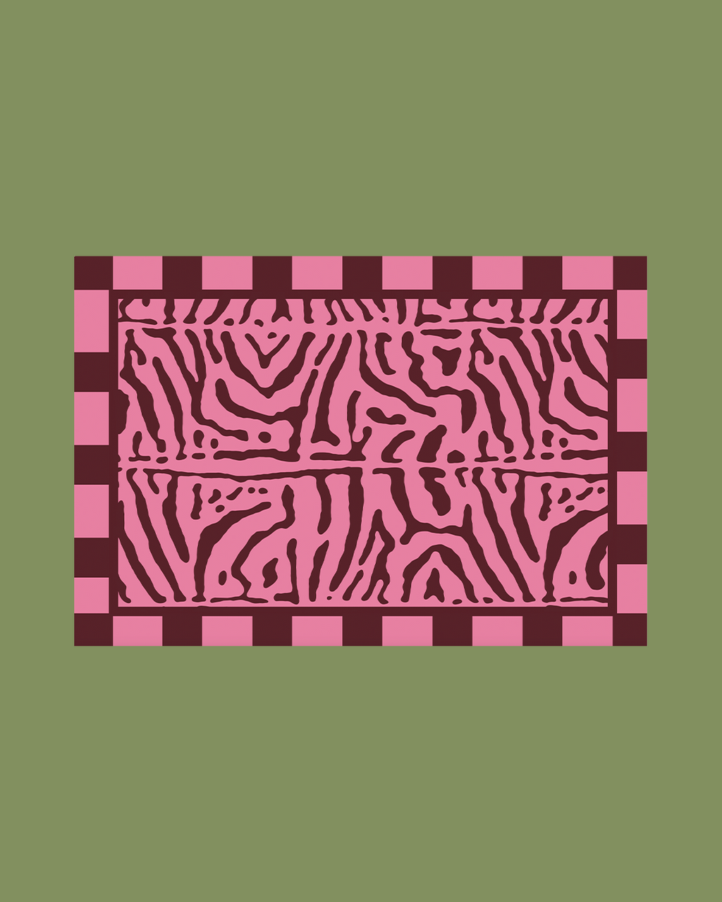 Pink Maroon Pattern - Satin Coverups