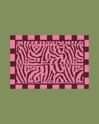 Pink Maroon Pattern - Satin Coverups
