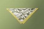 Green White Pattern - Satin Scarf
