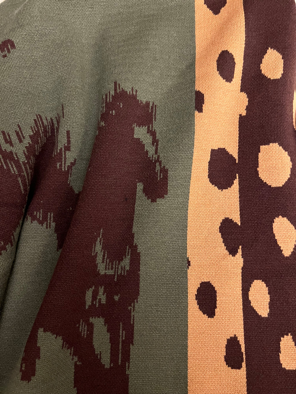 Horses olive shawl