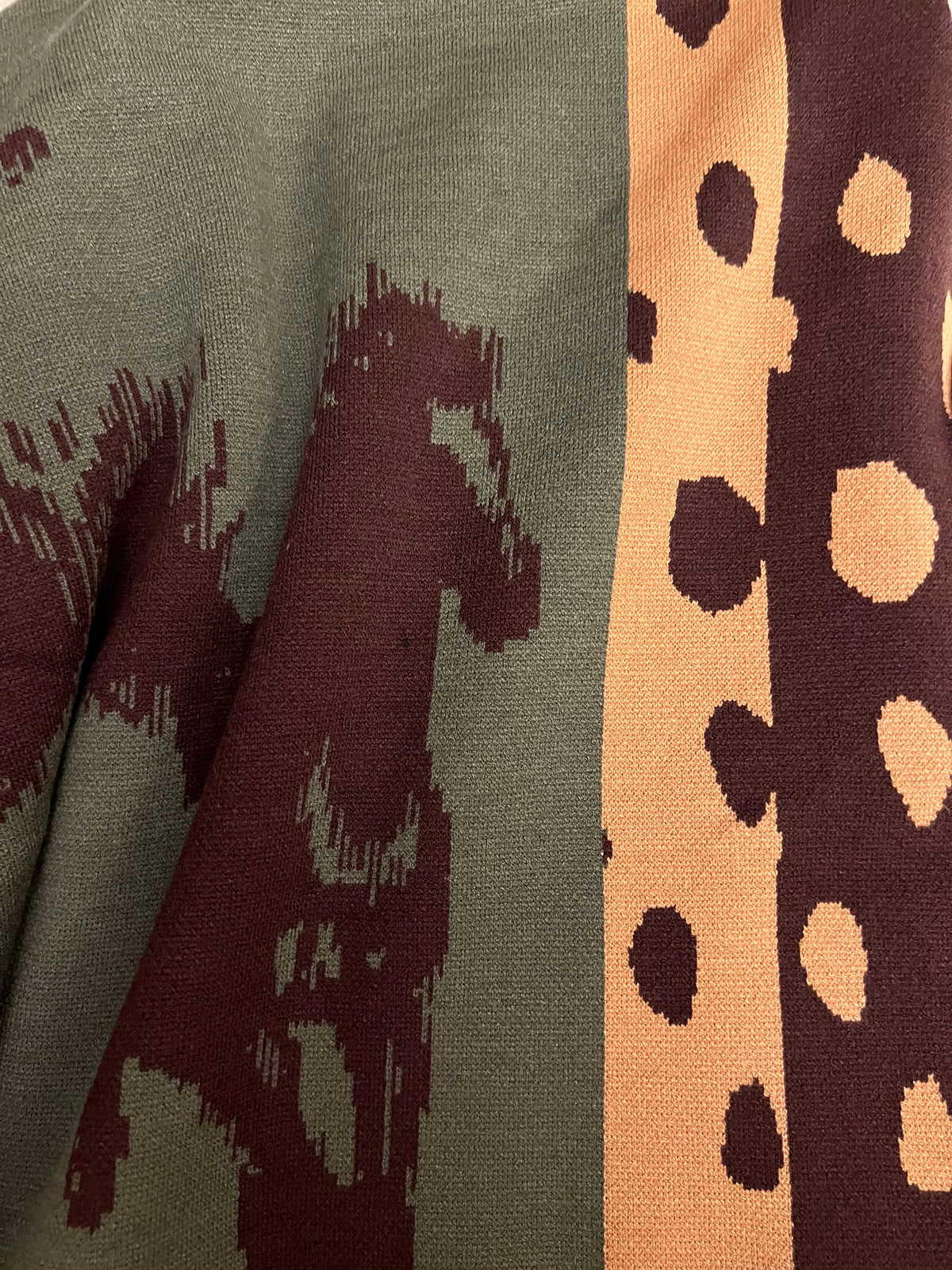 Horses olive shawl