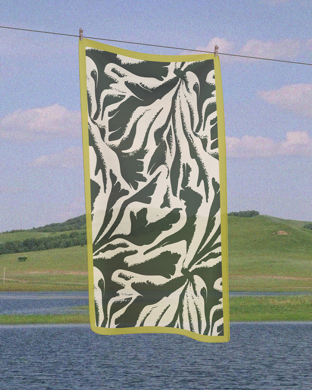 Green White Pattern - Chiffon Coverups