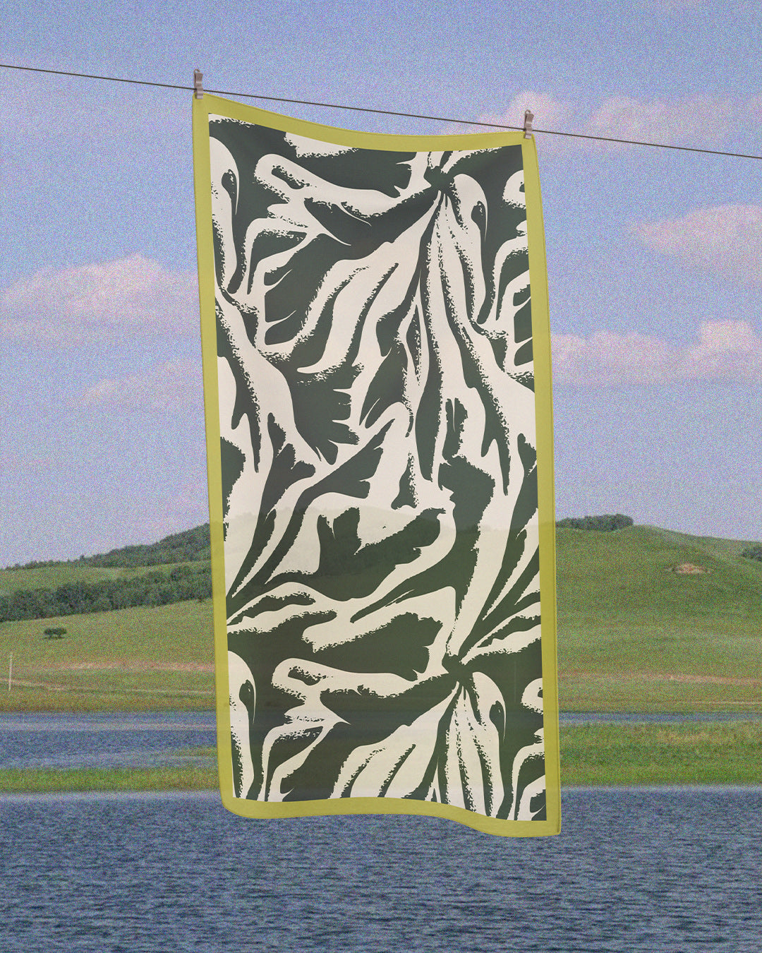 Green White Pattern - Chiffon Coverups