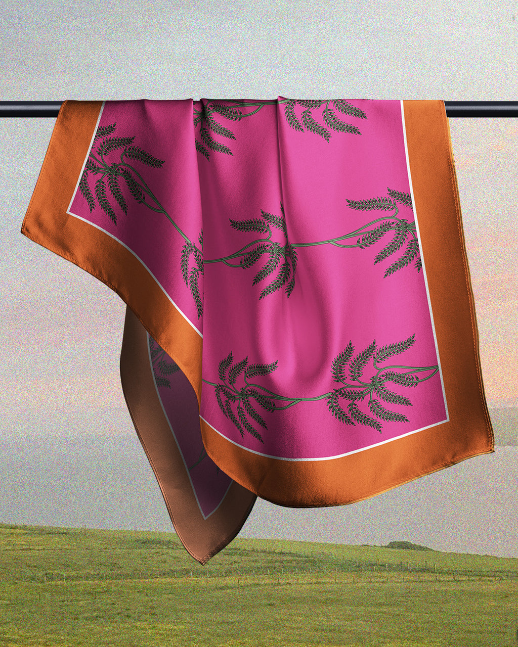 Pink Palm - Satin Coverups