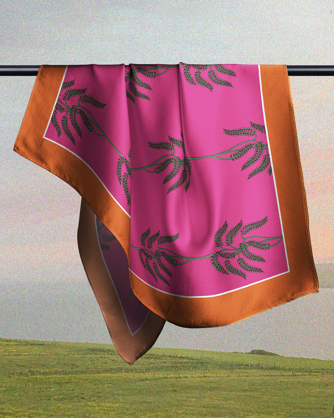 Pink Palm - Satin Coverups