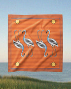 Orange Flamingo - Satin Scarf