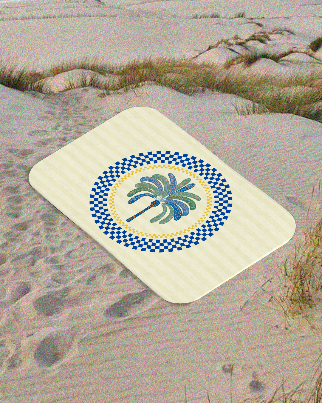 Pastel Green Palm - Beach Mat