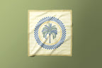 Pastel Green Palm - Satin Scarf