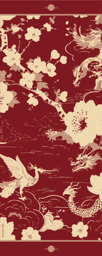 Japanese fleurs shawl