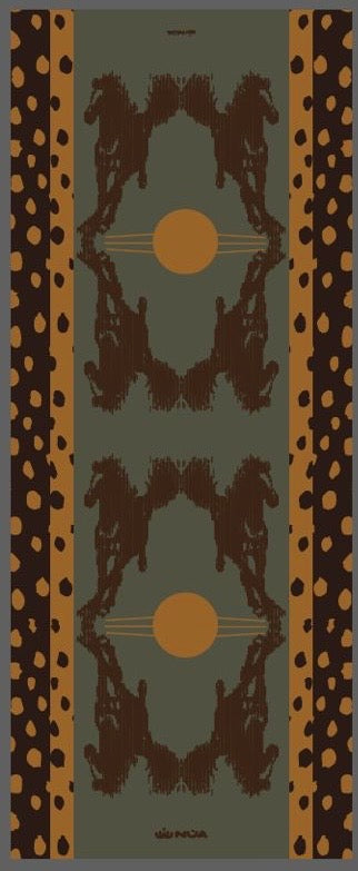 Horses olive shawl