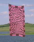 Pink Maroon Pattern - Chiffon Coverups