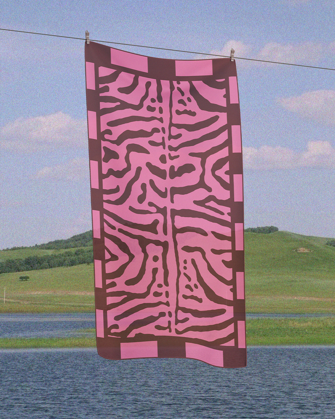 Pink Maroon Pattern - Chiffon Coverups