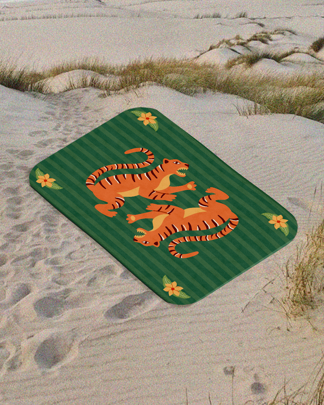 Green Tiger - Beach Mat