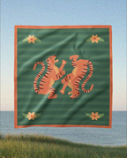 Green Tiger - Satin Scarf