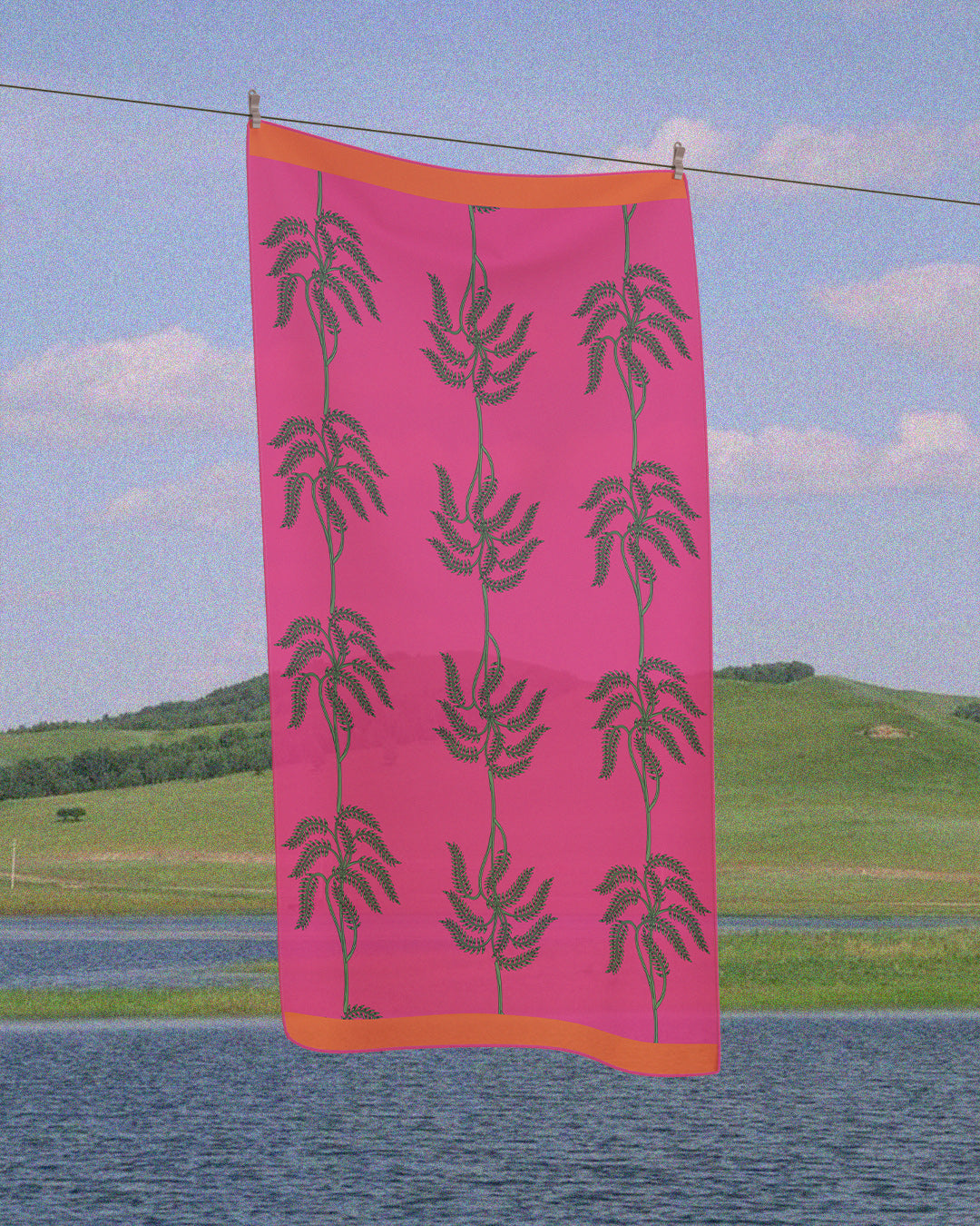 Pink Palm - Chiffon Coverups