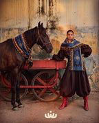 Horses blue shawl