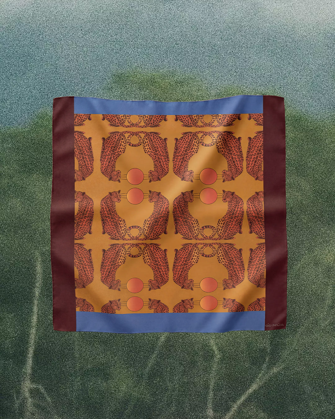Gilded Leopards -Satin scarf