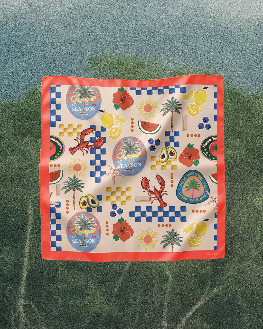 Lobster - Satin Scarf