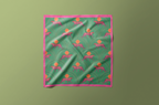 Multi Green Tiger - Satin Scarf