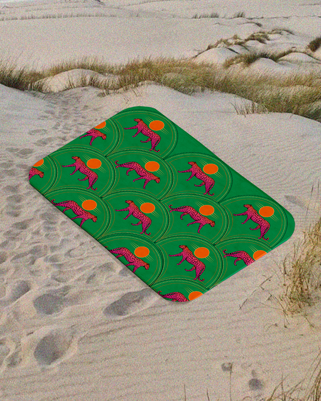 Multi Green Tiger - Beach Mat