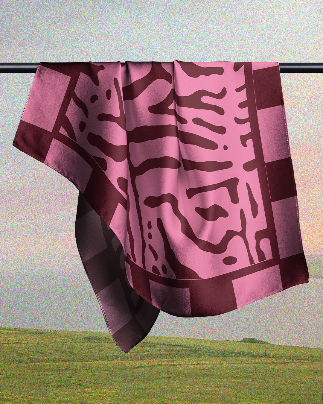 Pink Maroon Pattern - Satin Coverups