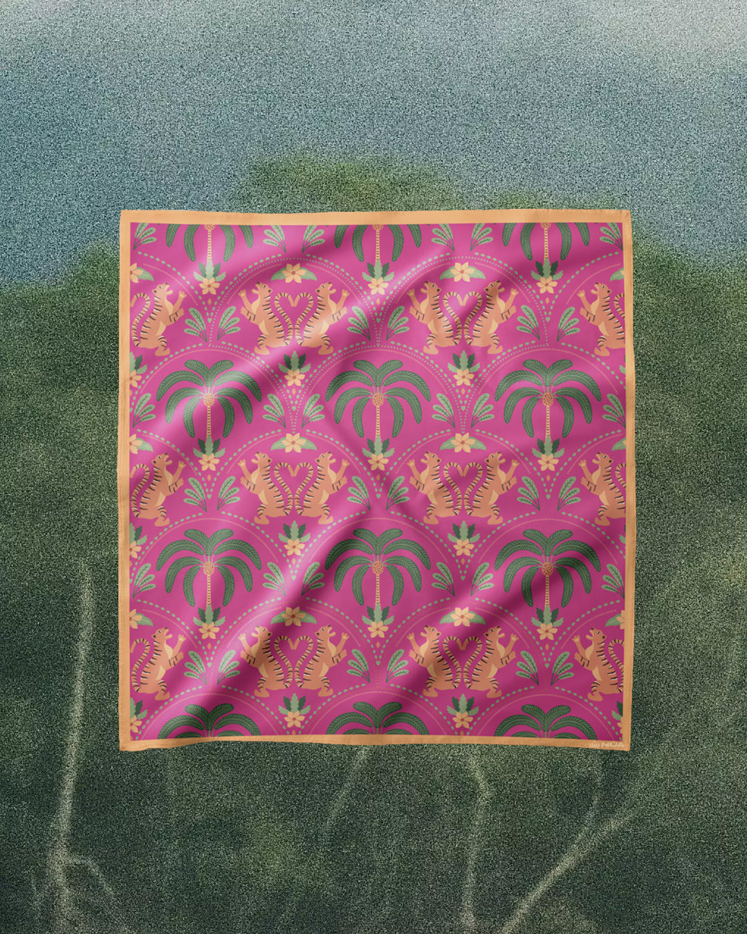 Pink Tiger - Satin Scarf