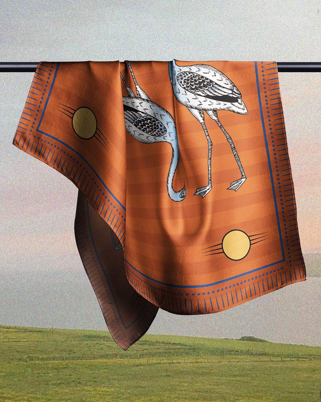 Orange Flamingo - Satin Coverups