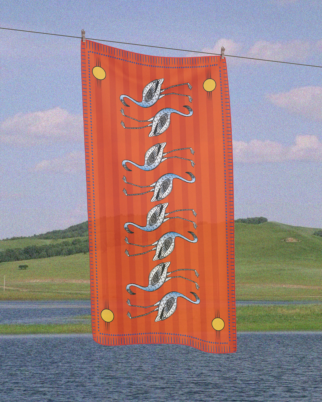 Orange Flamingo - Chiffon coverups