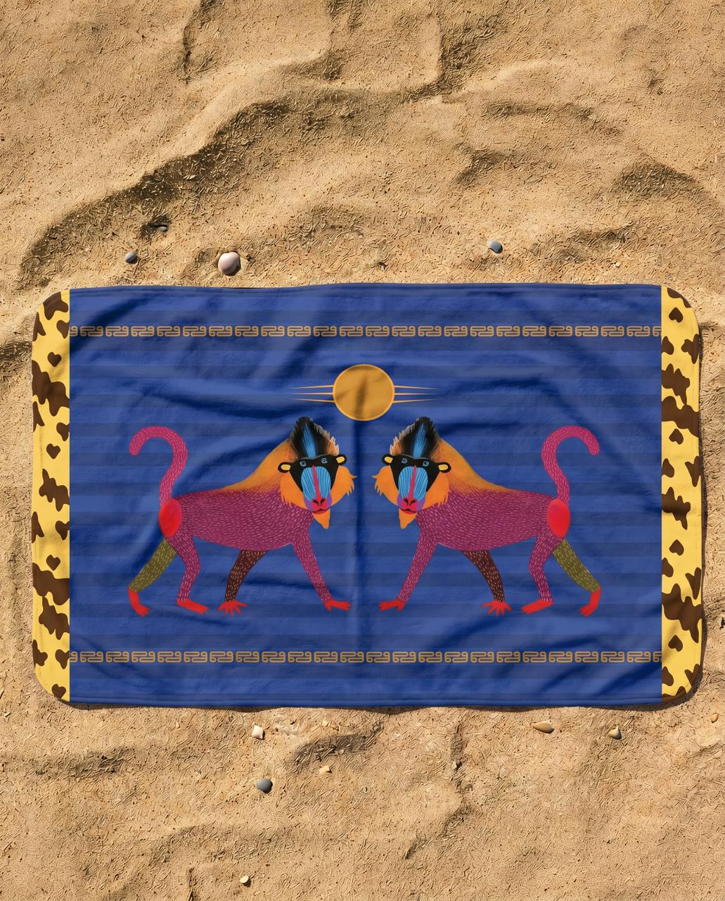 Monkey Maze Beach Mat