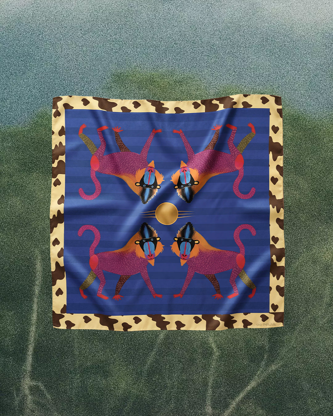 Monkey maze - Satin scarf