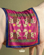 Go Pink ponies -Satin Scarf