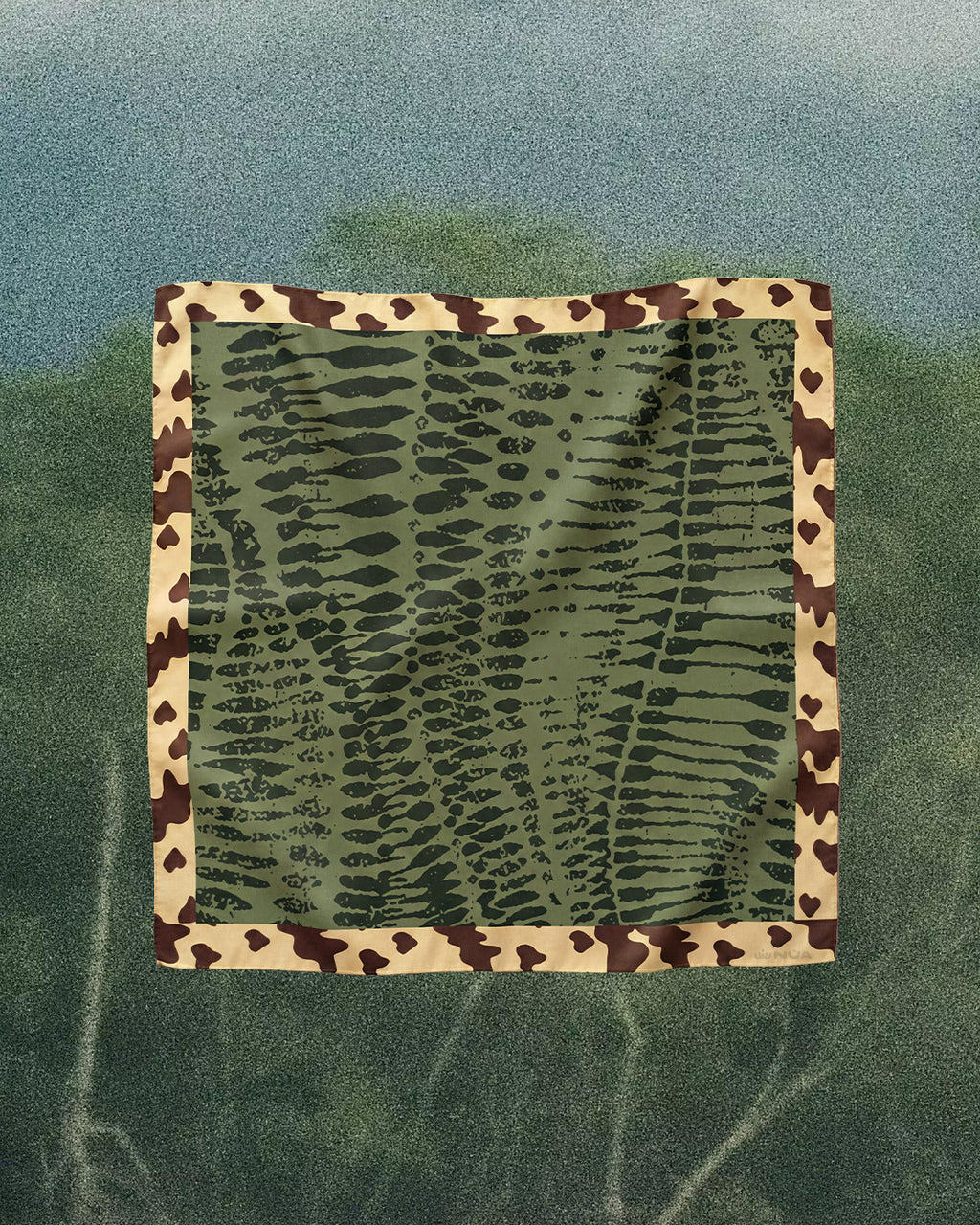 Green Cowboy- satin scarf