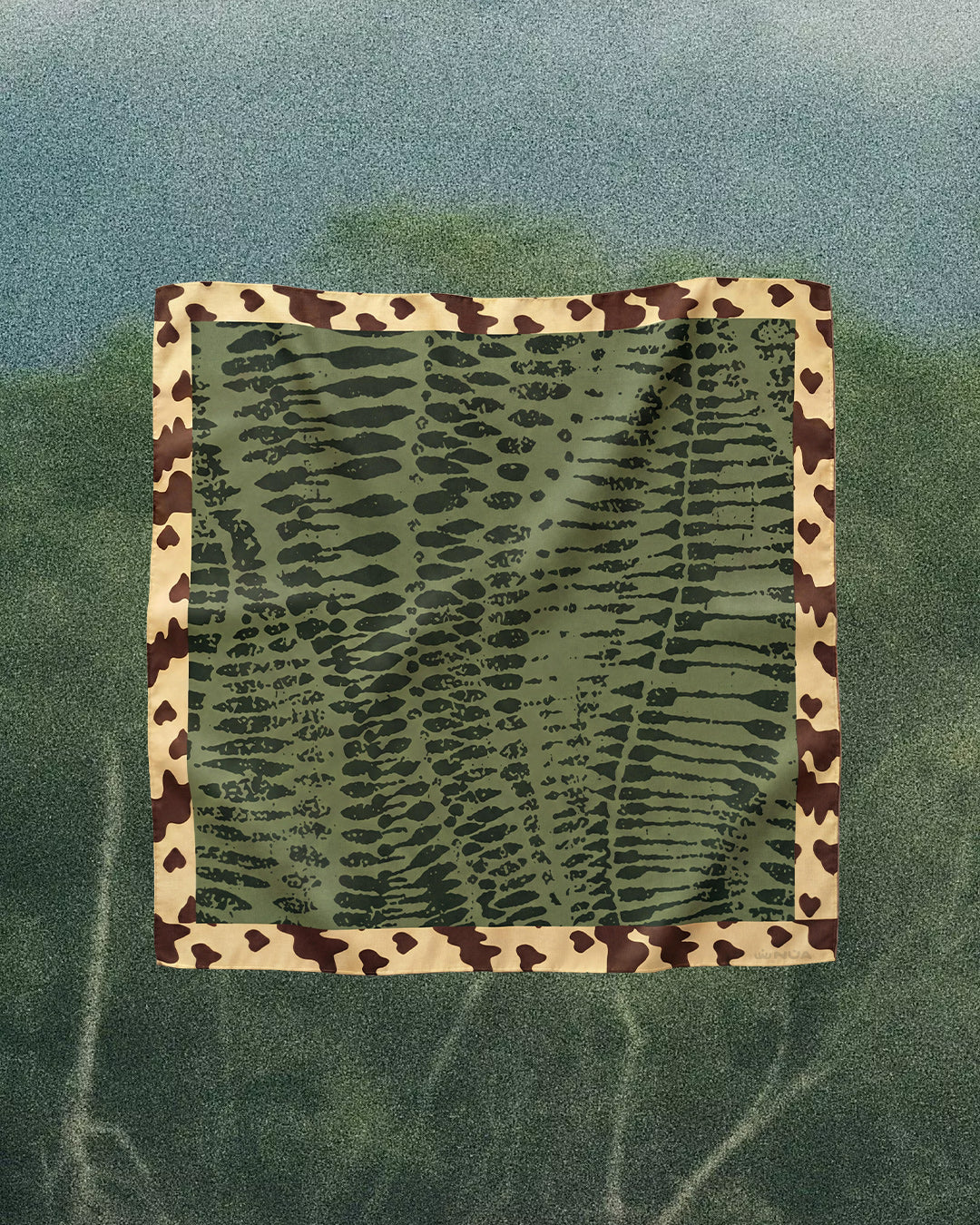 Green Cowboy- satin scarf