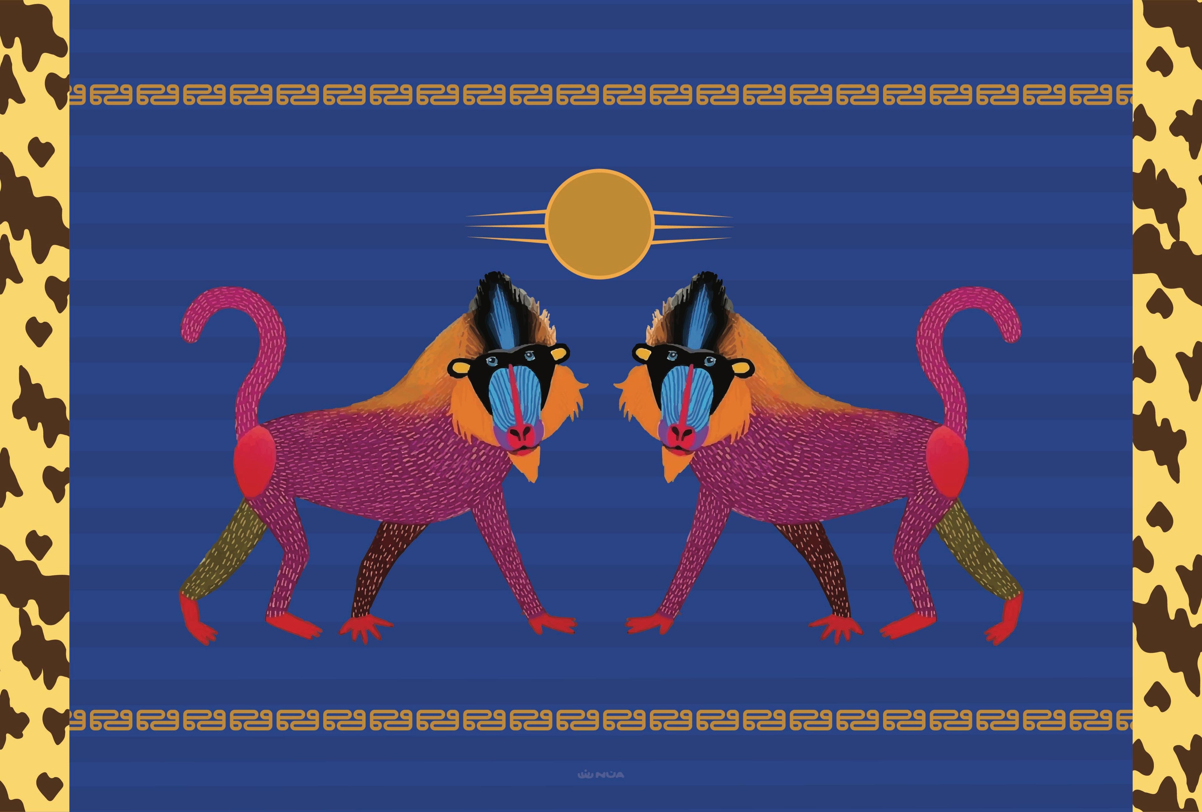 Monkey Maze Beach Mat