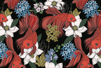 Black Koi Beach Mat