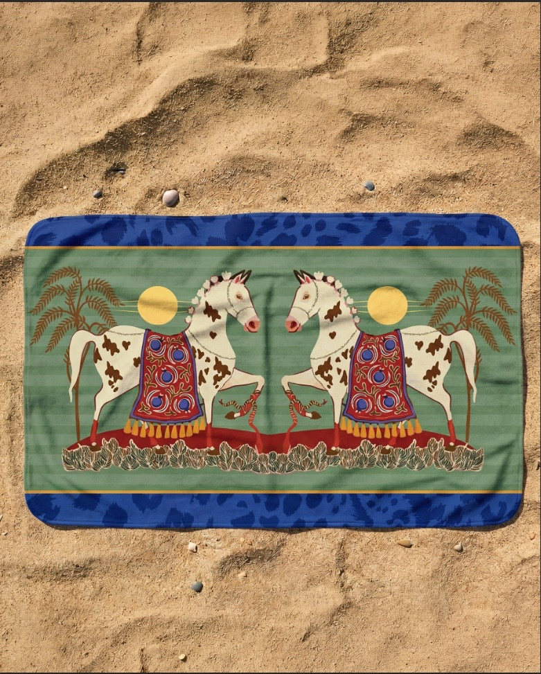 Go Sage Ponies Beach Mat
