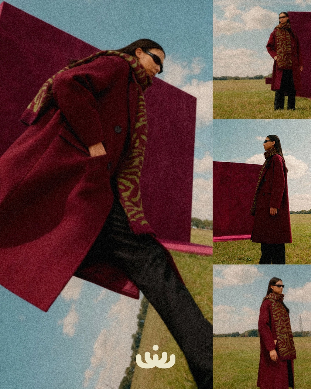 Zebra Pattern in burgundy