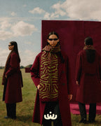 Zebra Pattern in burgundy